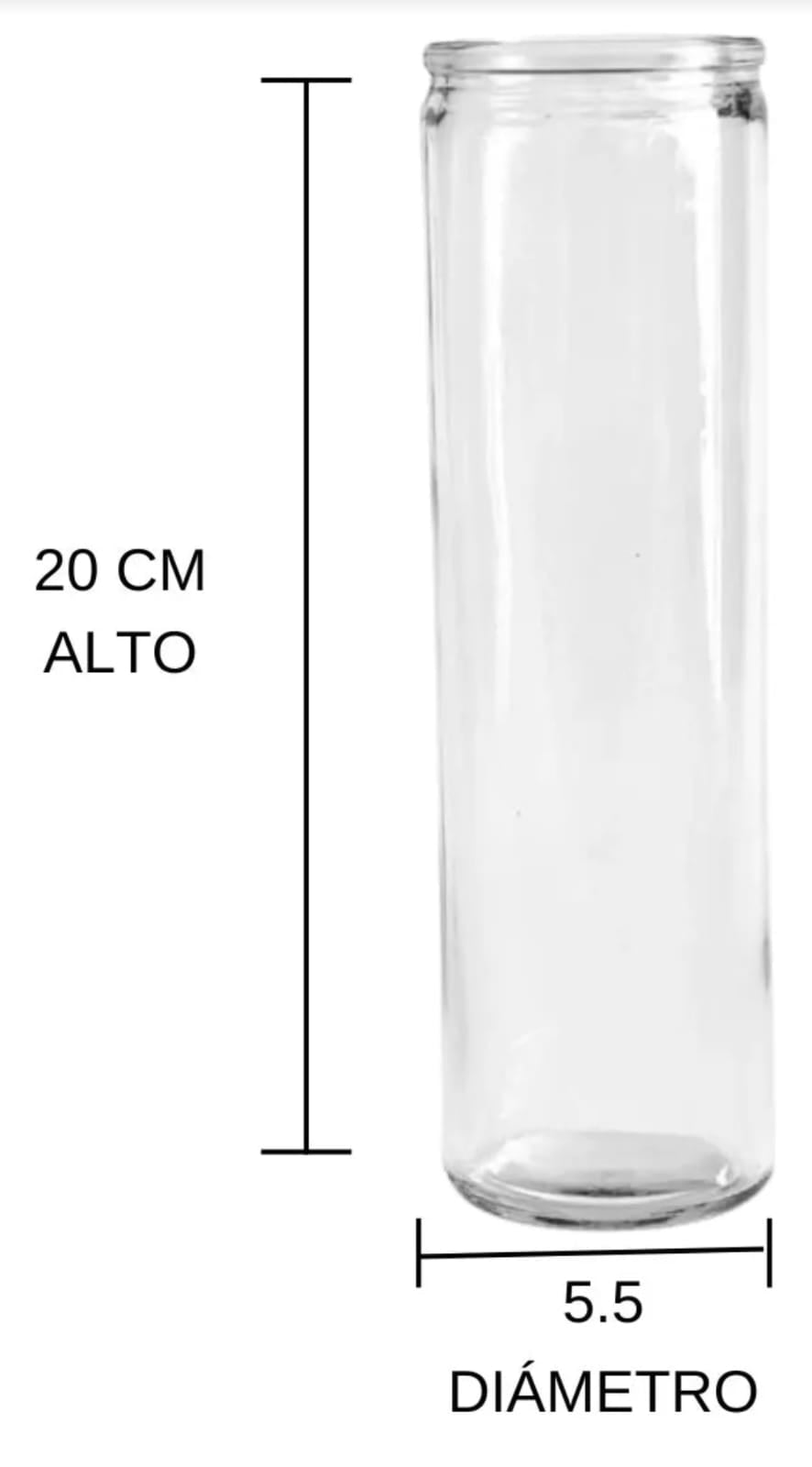 vasos de vidrio para veladoras (20 piezas)